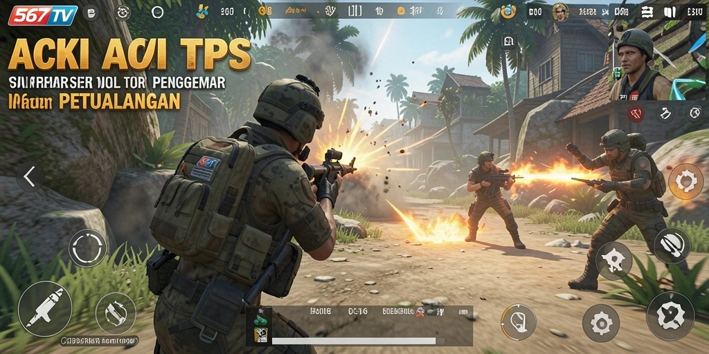 Tampilan utama gameplay 567TV menunjukkan pertempuran intens dengan grafis menawan.