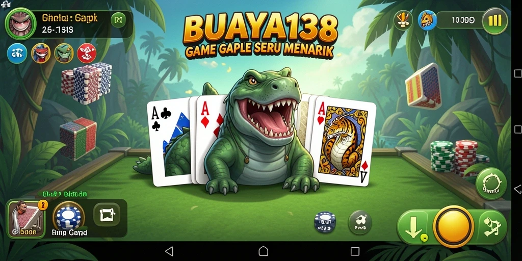 Tampilan gameplay seru dalam permainan Gaple BUAYA138.