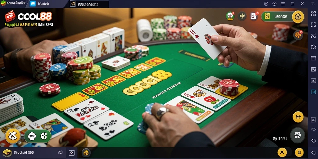 Gameplay COCOL88 menampilkan permainan Gaple yang seru dan interaktif.