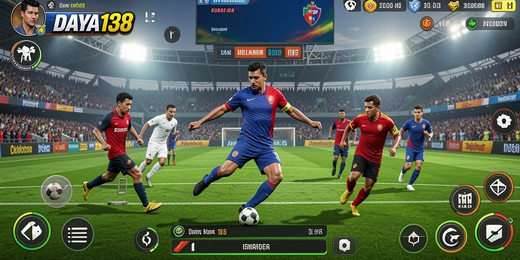 Screenshot menunjukkan aksi seru dalam permainan olahraga di DAYA138.