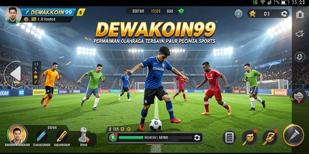 Tampilan gameplay menarik dari DEWAKOIN99 di lapangan olahraga.