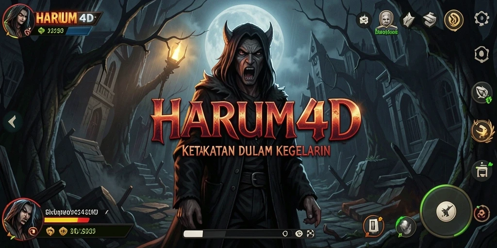 Gameplay mendebarkan HARUM4D dalam suasana horor.