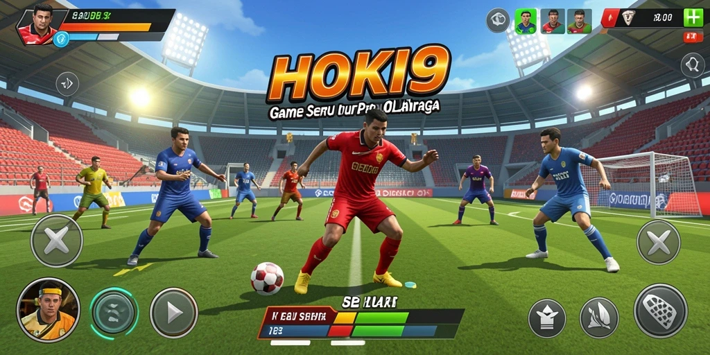 Tampilan gameplay HOKI9 yang mendebarkan di lapangan olahraga.