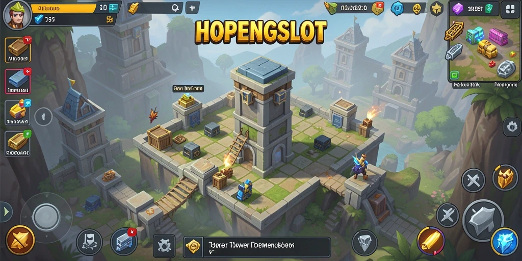 Tampilan menarik dari permainan HOPENGSLOT dalam genre Tower Defense.