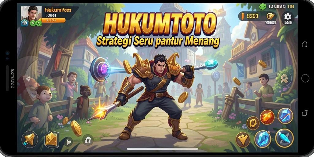 Screenshot utama HUKUMTOTO menampilkan aksi strategi yang mendebarkan.