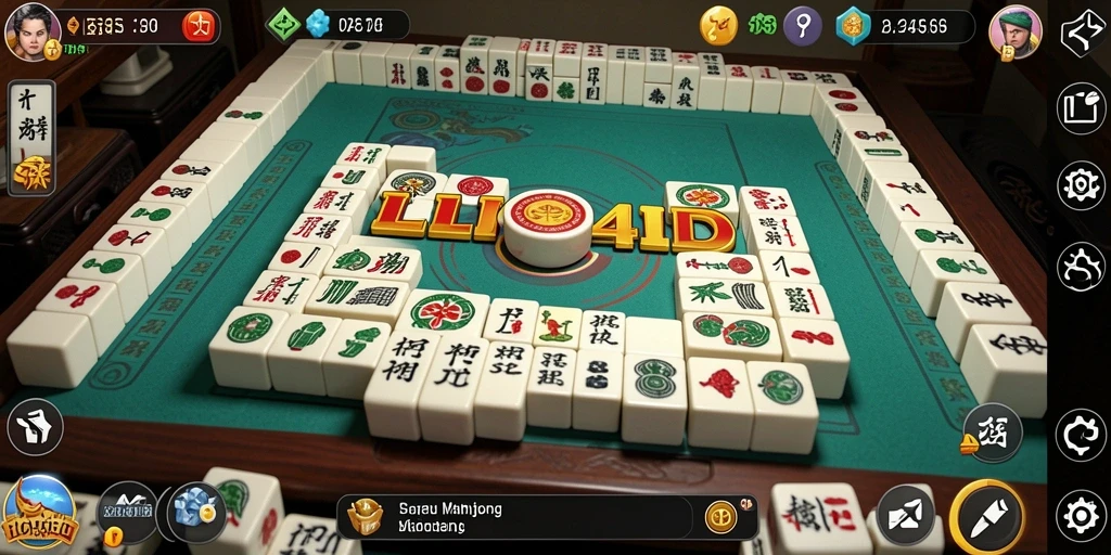 Screenshot gameplay LION4D menampilkan suasana permainan Mahjong yang menarik.