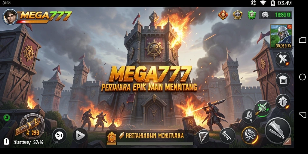 Tampilan gameplay MEGA777 yang menantang dan penuh strategi.