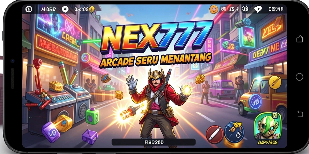 Screenshot gameplay NEX777 menampilkan aksi seru dalam game Arcade.