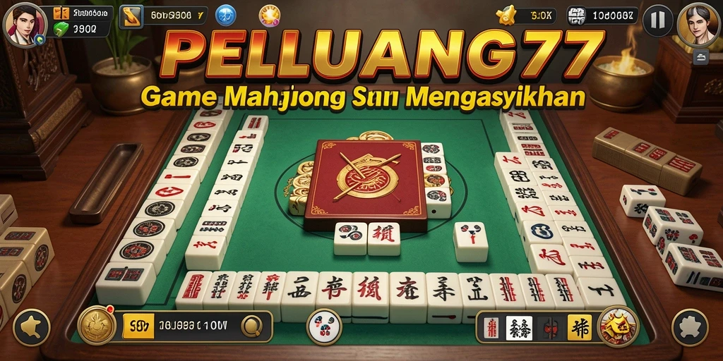 Tampilan gameplay menarik dari PELUANG77 dengan desain Mahjong yang khas.