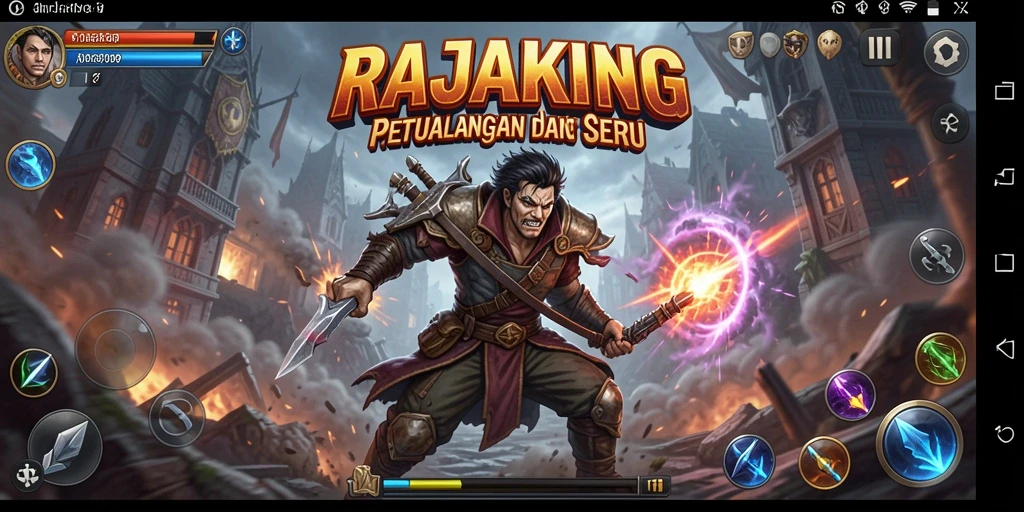 Screenshot gameplay RAJAKING menunjukkan petualangan menegangkan.